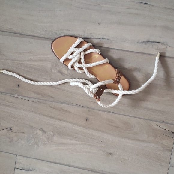 Sam Edelman Gladiator Rope Sandals White - Picture 2 of 4